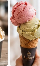 Aurora gelato cone