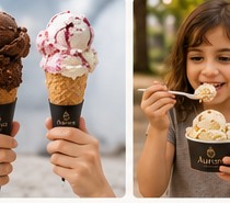 Enjoying Aurora gelato
