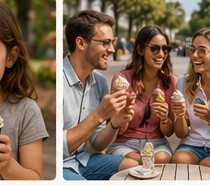 Enjoying Aurora gelato