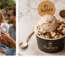 Enjoying Aurora gelato