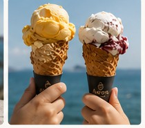 Enjoying Aurora gelato